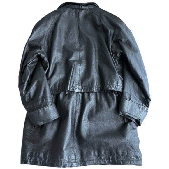 Vintage Learsi Black Leather Parka – Tagged Small (Fits Women’s M/L) - Picture 9 of 14